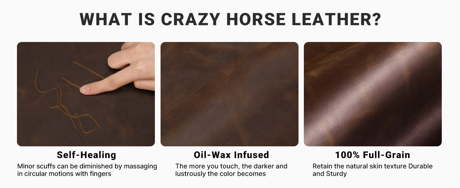 Real Leather Desk Pad, 2mm Thick Desk Blotter with Stitched Line, Oil-Wax Feel Mouse Pad and Self-Healing Laptop Pad for Office