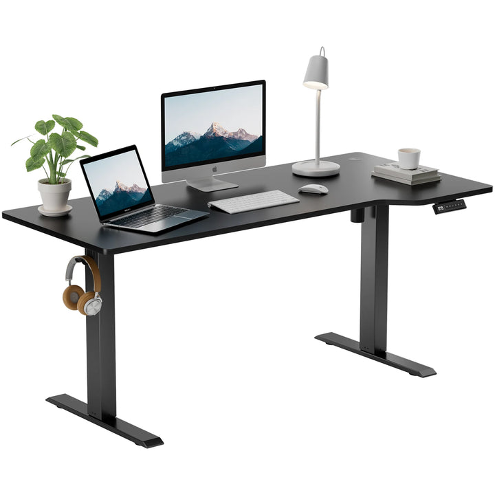 Devoko Height Adjustable desk 160x70 cm L-shaped desk Height Adjustable Electric