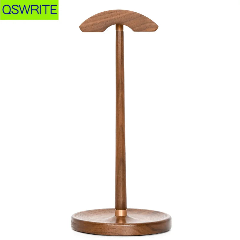 Walnut Wood Headphone Holder Minimalist Style Headphone Hanger Solid Wood Headphone Storage Rack Game Headphone Rack