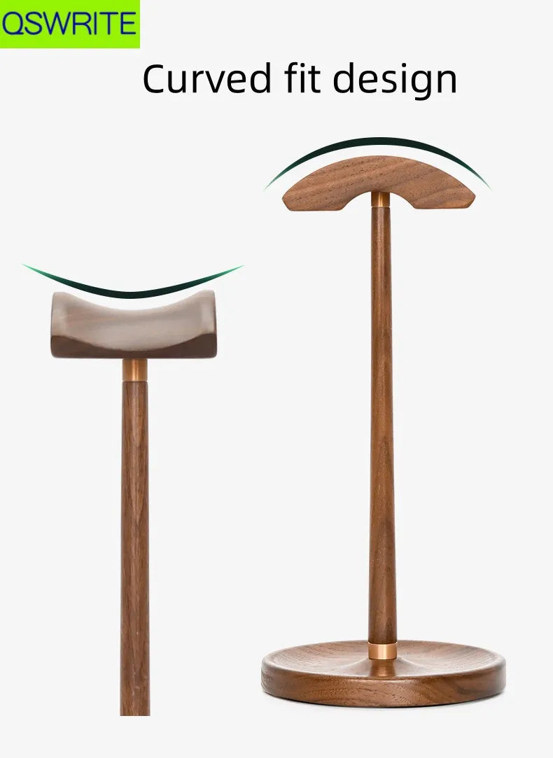 Walnut Wood Headphone Holder Minimalist Style Headphone Hanger Solid Wood Headphone Storage Rack Game Headphone Rack