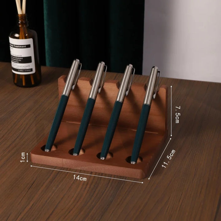 Wooden Pen Stand 4/10 Slots Wood Multifunction Desk Organizer - Pen Holder, Phone Stand & Storage Solution for Office and School