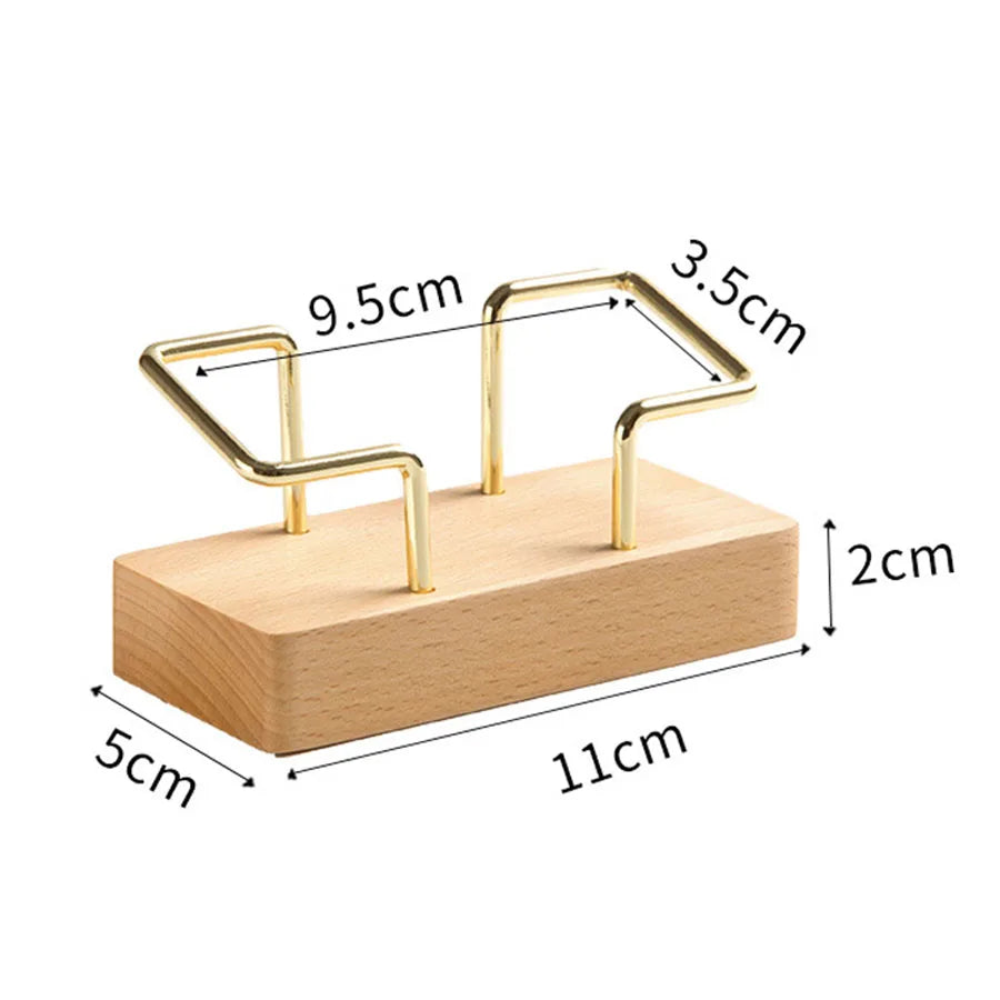 Business Card Holder Organizer Office Desk Display Stand Memo Counter Accessories Tabletop Shelf Home Wooden Card Holder Storage